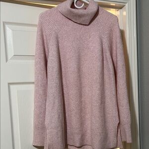 LOFT Soft Pink Turtleneck Sweater